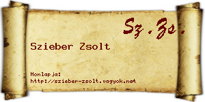 Szieber Zsolt névjegykártya